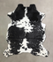 Black and White Large Brazilian Cowhide Rug 6'6