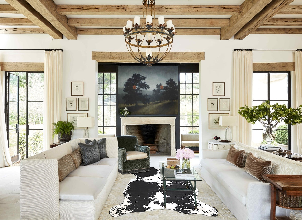 Black and White Cowhide Rug #A41916