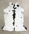 Black and White Large Brazilian Cowhide Rug 6'2