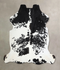 Black and White Large Brazilian Cowhide Rug 6'2