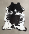 Black and White Large Brazilian Cowhide Rug 6'5