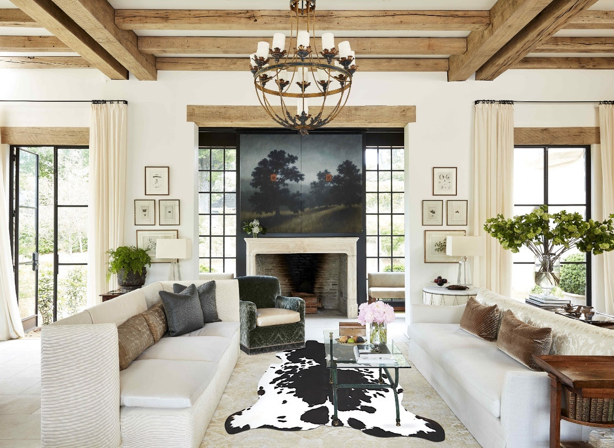 Black and White Cowhide Rug #A41919