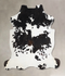 Black and White Large Brazilian Cowhide Rug 5'8