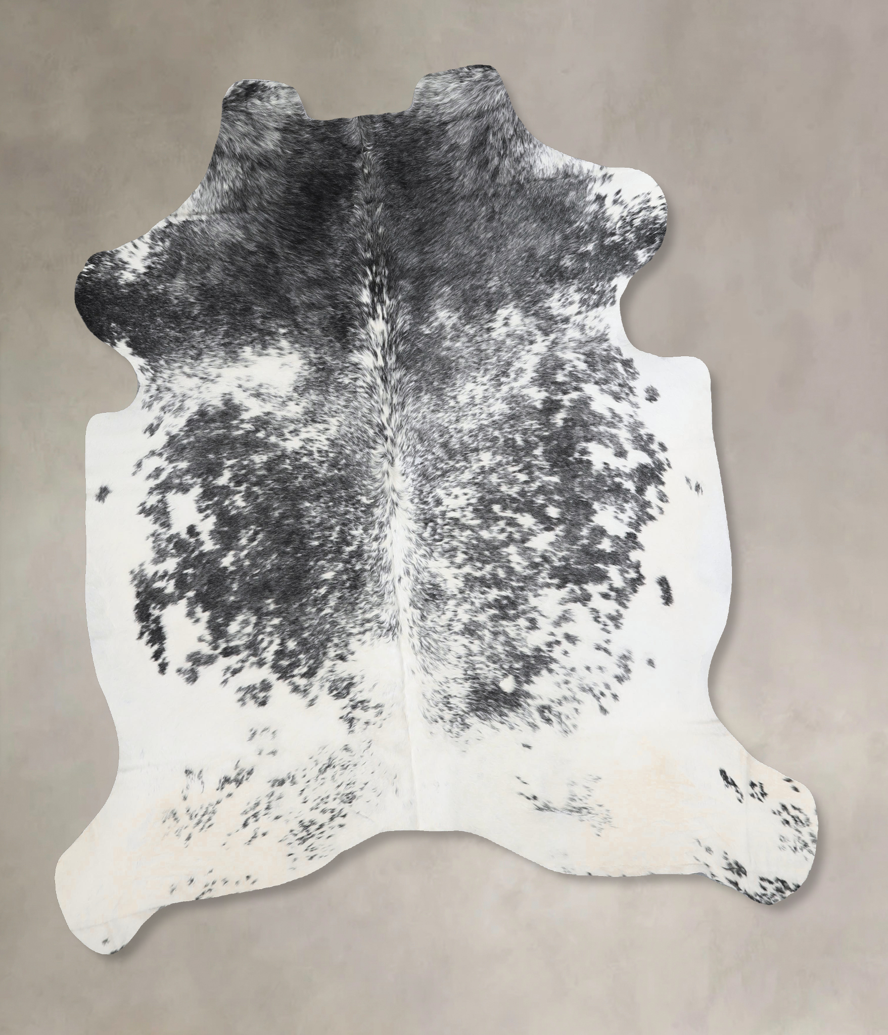 Salt and Pepper Black Cowhide Rug #A41944