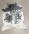 Salt and Pepper Black Large Brazilian Cowhide Rug 6'1