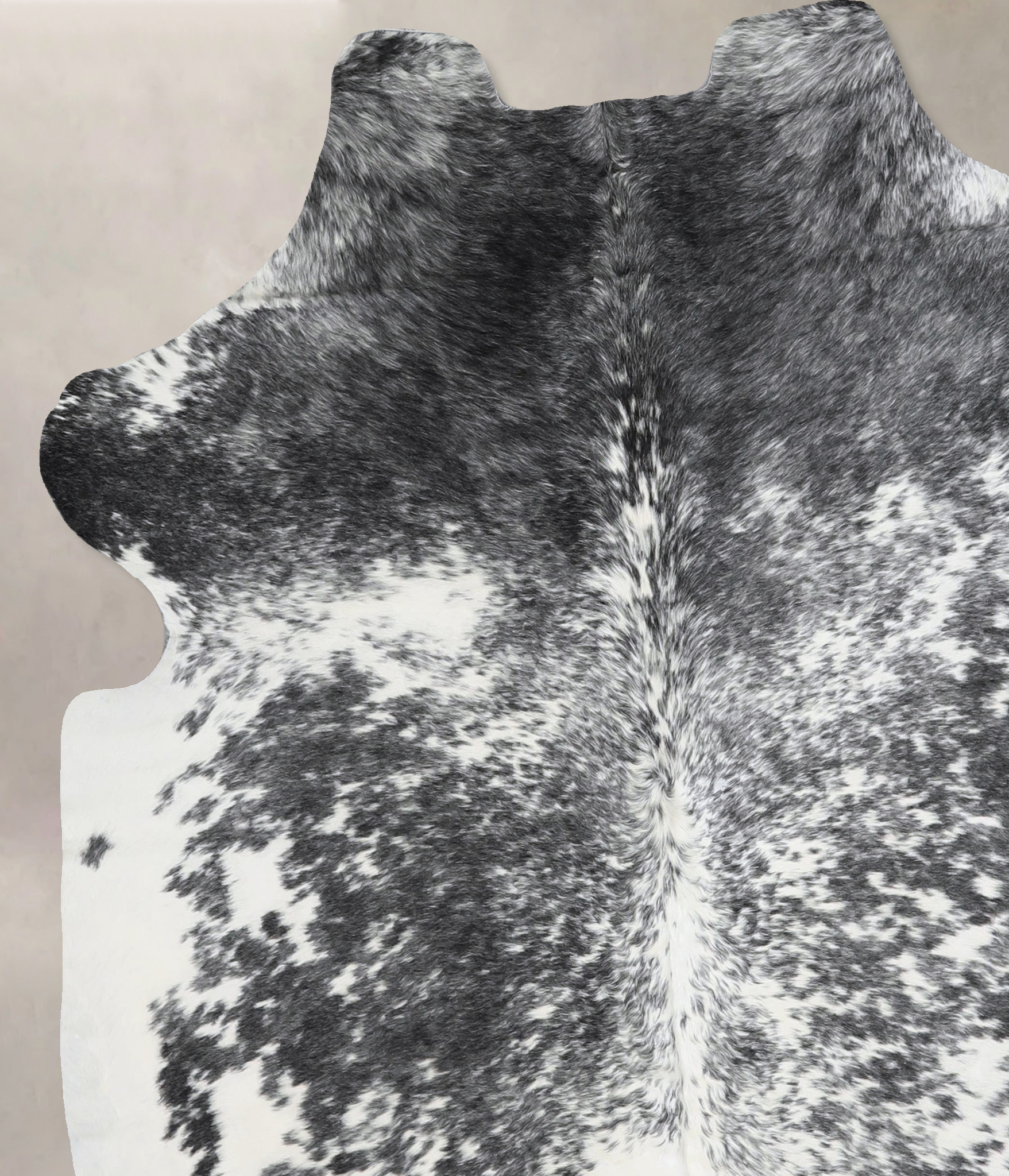 Salt and Pepper Black Cowhide Rug #A41944