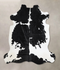 Black and White Large Brazilian Cowhide Rug 5'7