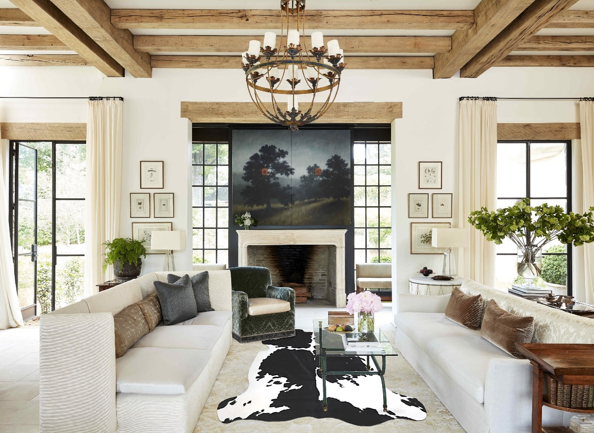 Black and White Cowhide Rug #A41945