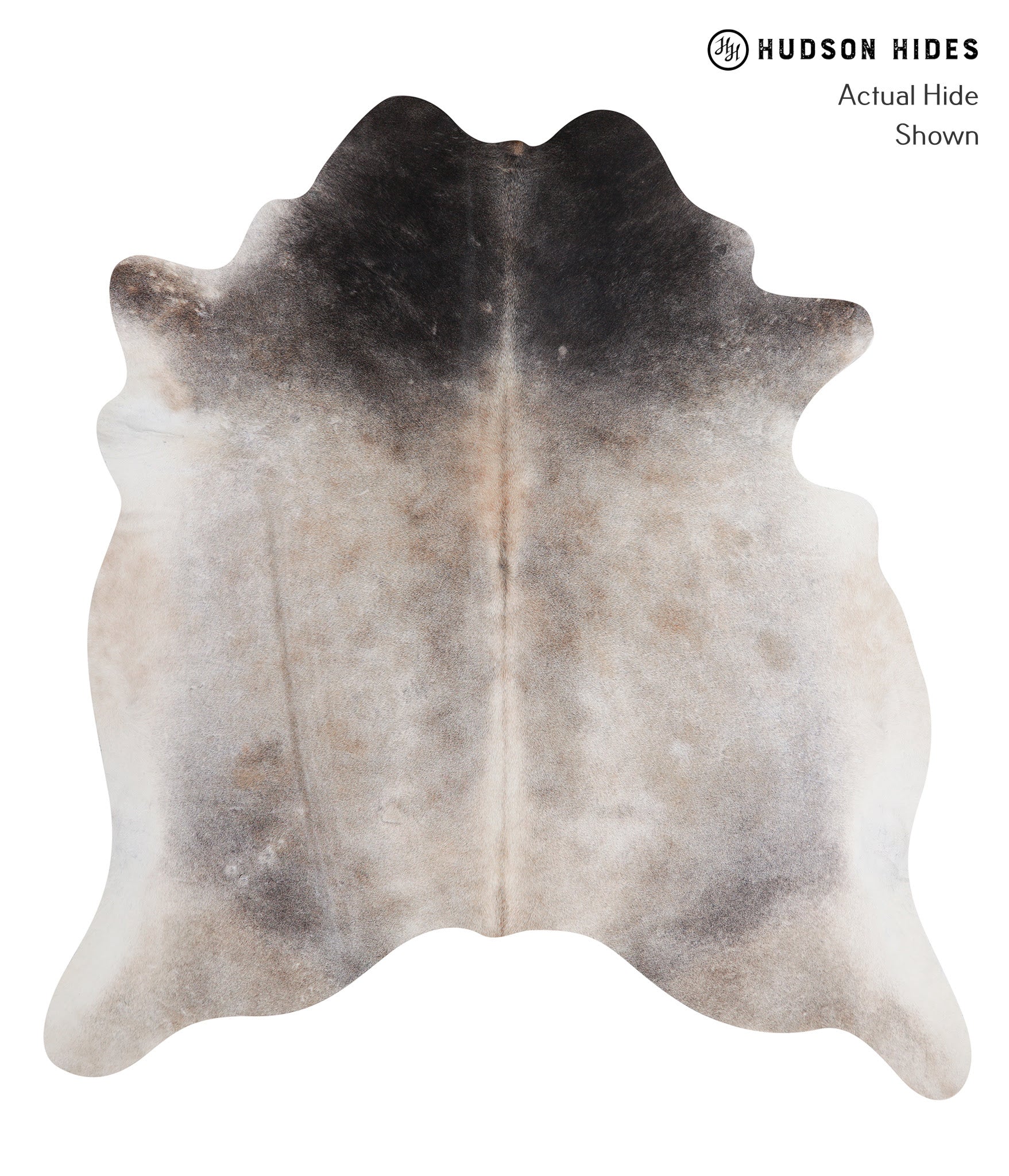 Grey with Beige Cowhide Rug #A4517