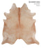 Beige XX-Large Brazilian Cowhide Rug 7'6