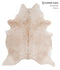 Beige XX-Large Brazilian Cowhide Rug 7'9