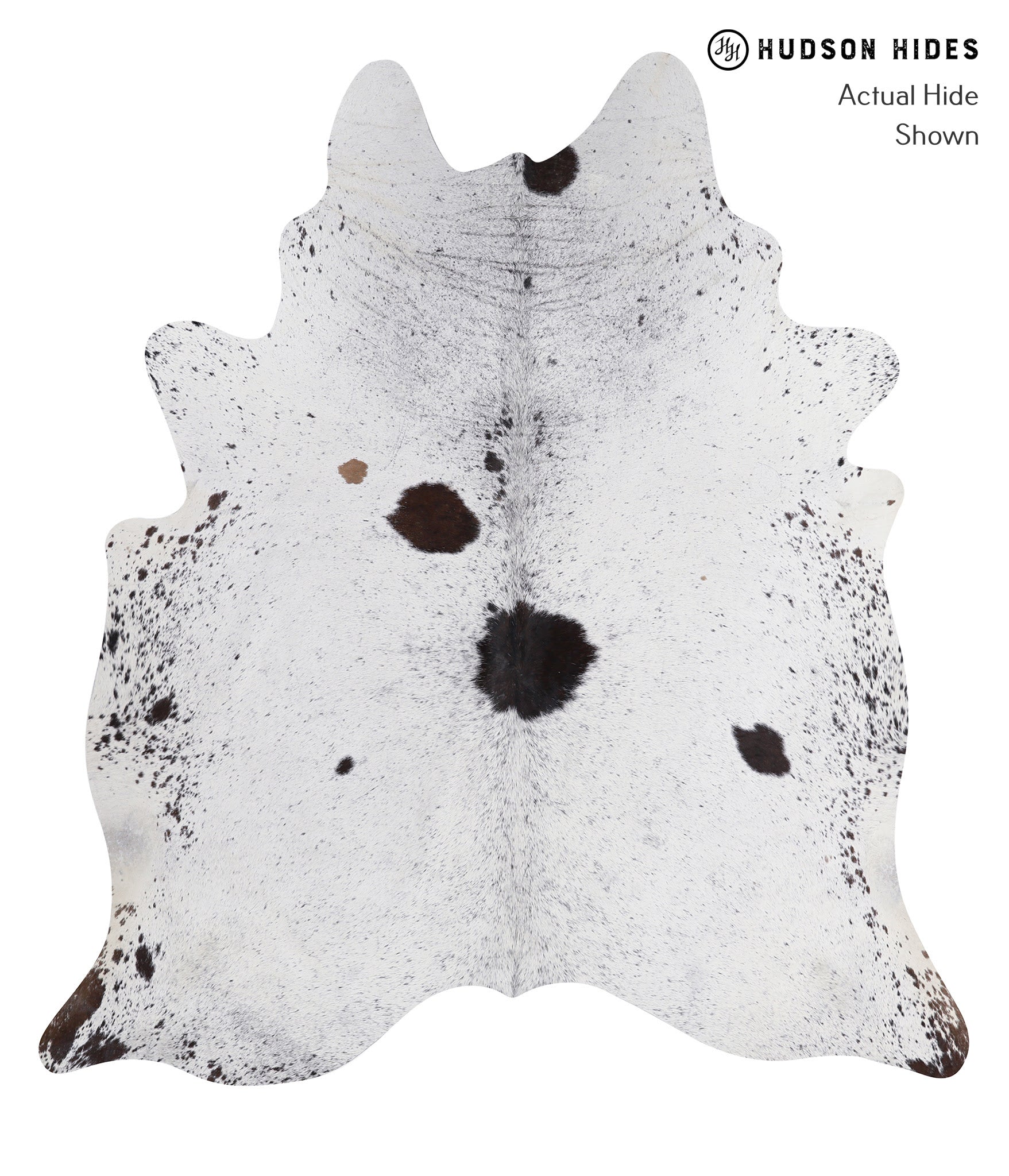 Salt and Pepper Black Cowhide Rug #A4705