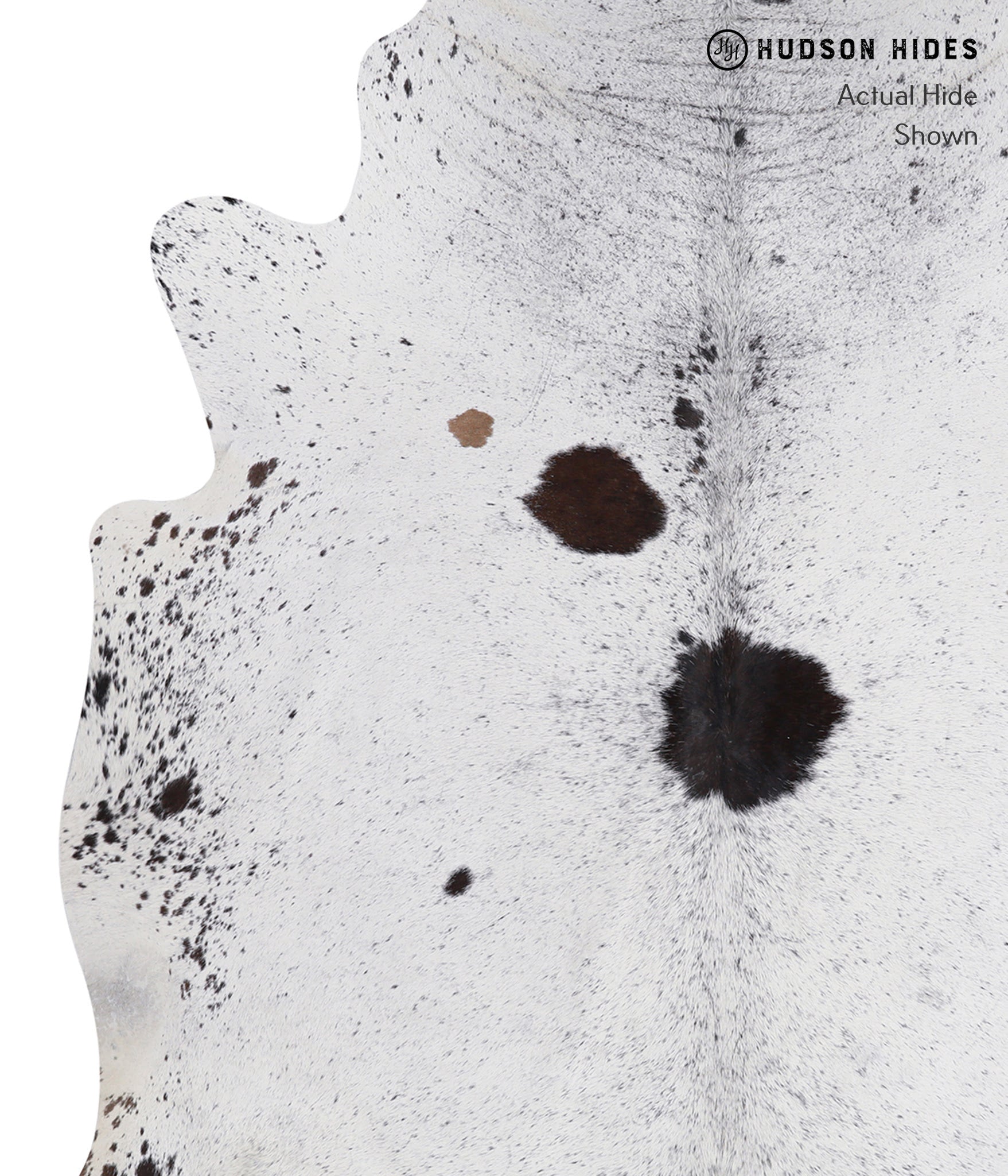 Salt and Pepper Black Cowhide Rug #A4705