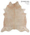 Beige XX-Large Brazilian Cowhide Rug 7'8