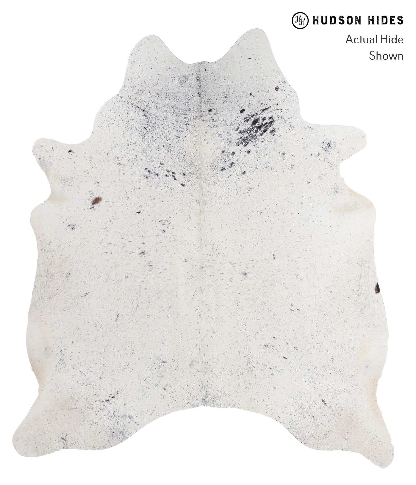 Salt and Pepper Black Cowhide Rug #A4756