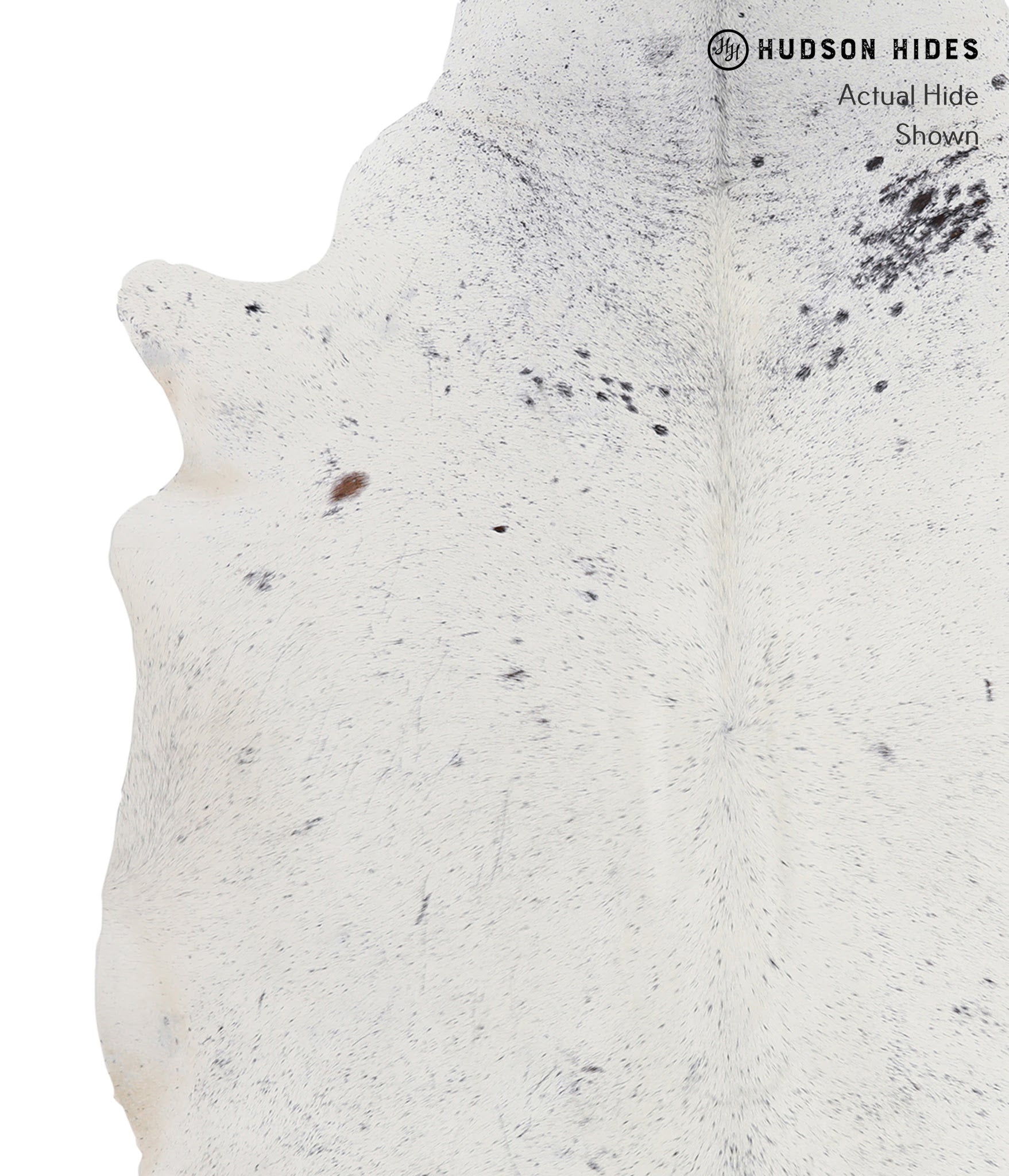 Salt and Pepper Black Cowhide Rug #A4756