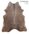 Taupe X-Large Brazilian Cowhide Rug 6'11