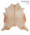 Beige XX-Large Brazilian Cowhide Rug 7'4