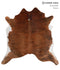 Medium Brindle XX-Large Brazilian Cowhide Rug 7'6