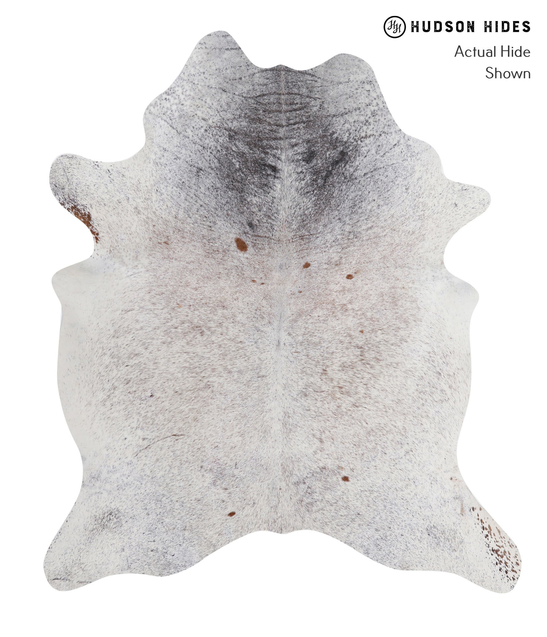 Salt and Pepper Brown Cowhide Rug #A5135