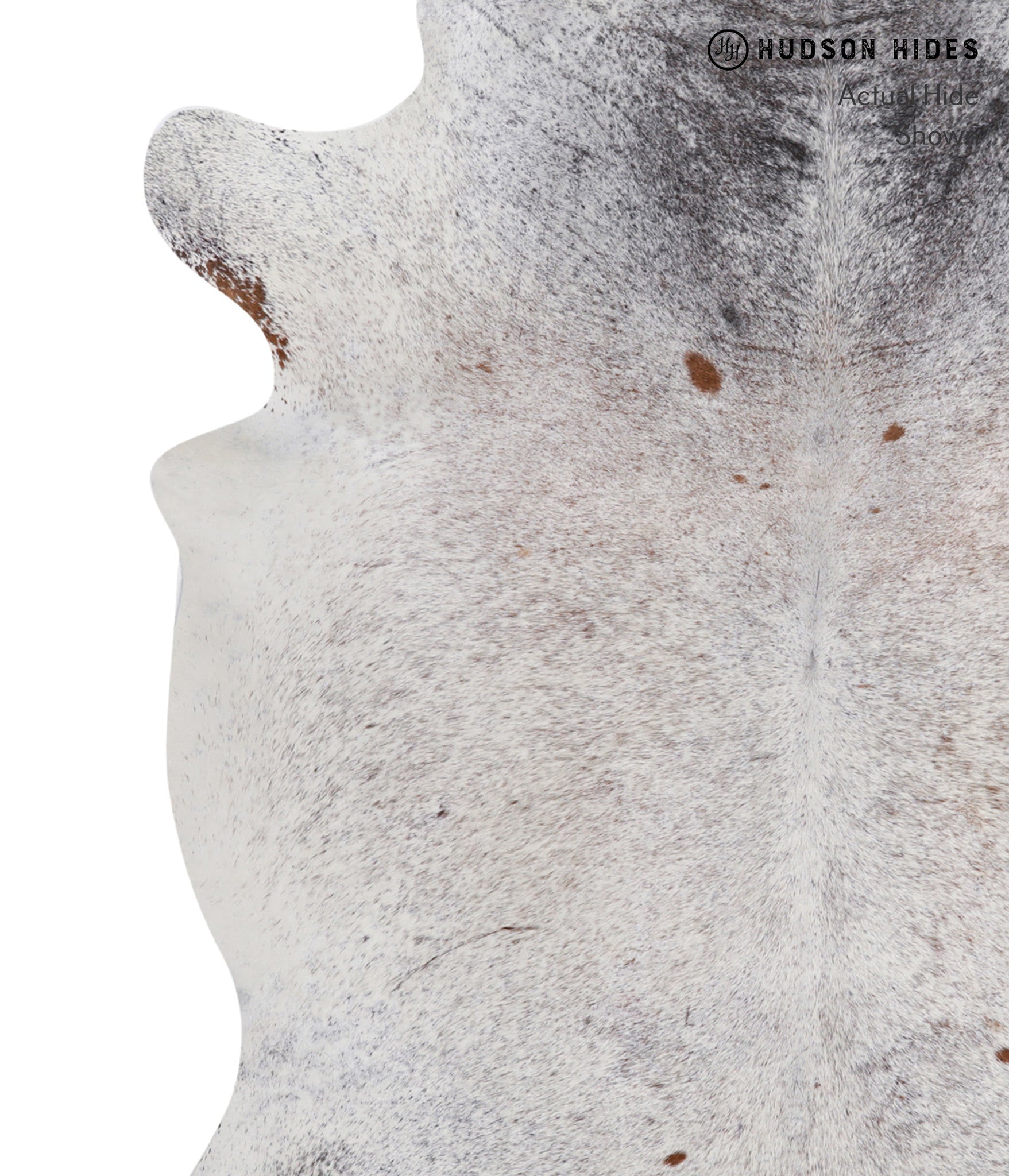 Salt and Pepper Brown Cowhide Rug #A5135