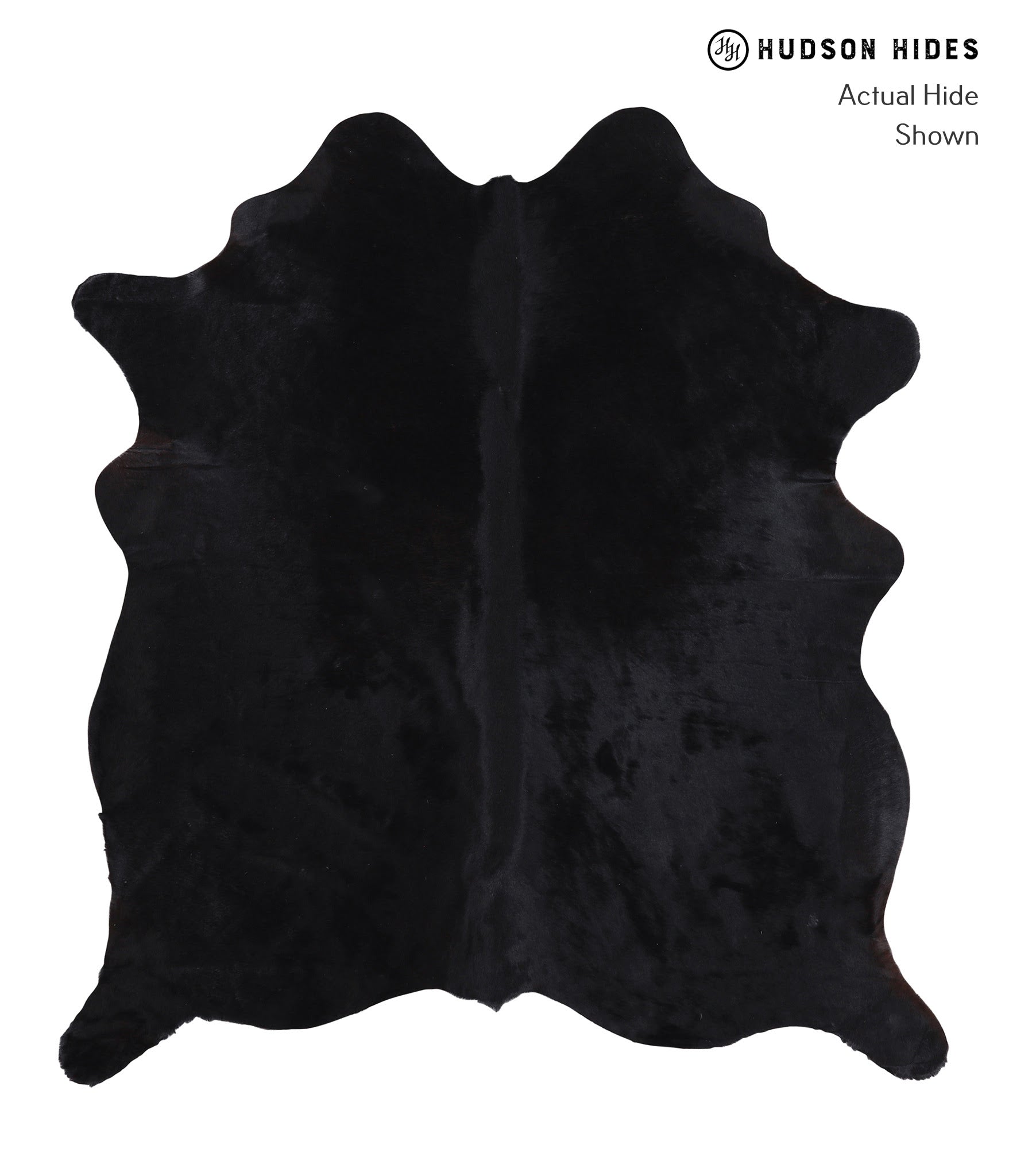 Solid Black Cowhide Rug #A5285