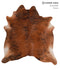 Medium Brindle X-Large Brazilian Cowhide Rug 7'3