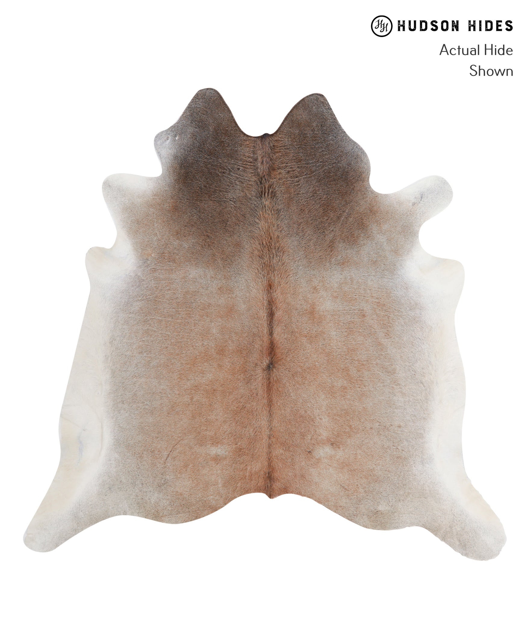 Grey with Beige Cowhide Rug #A5523