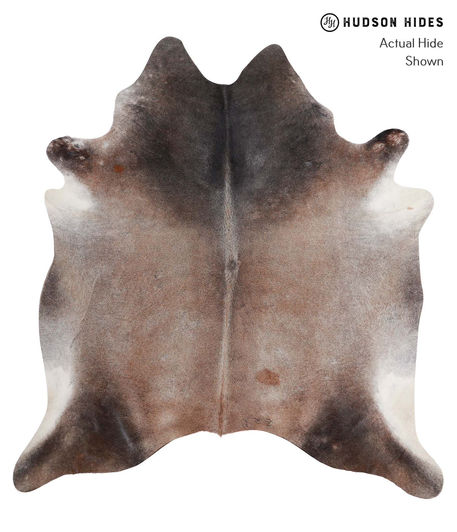 Grey with Beige Cowhide Rug #A5664