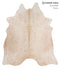 Beige XX-Large Brazilian Cowhide Rug 7'9