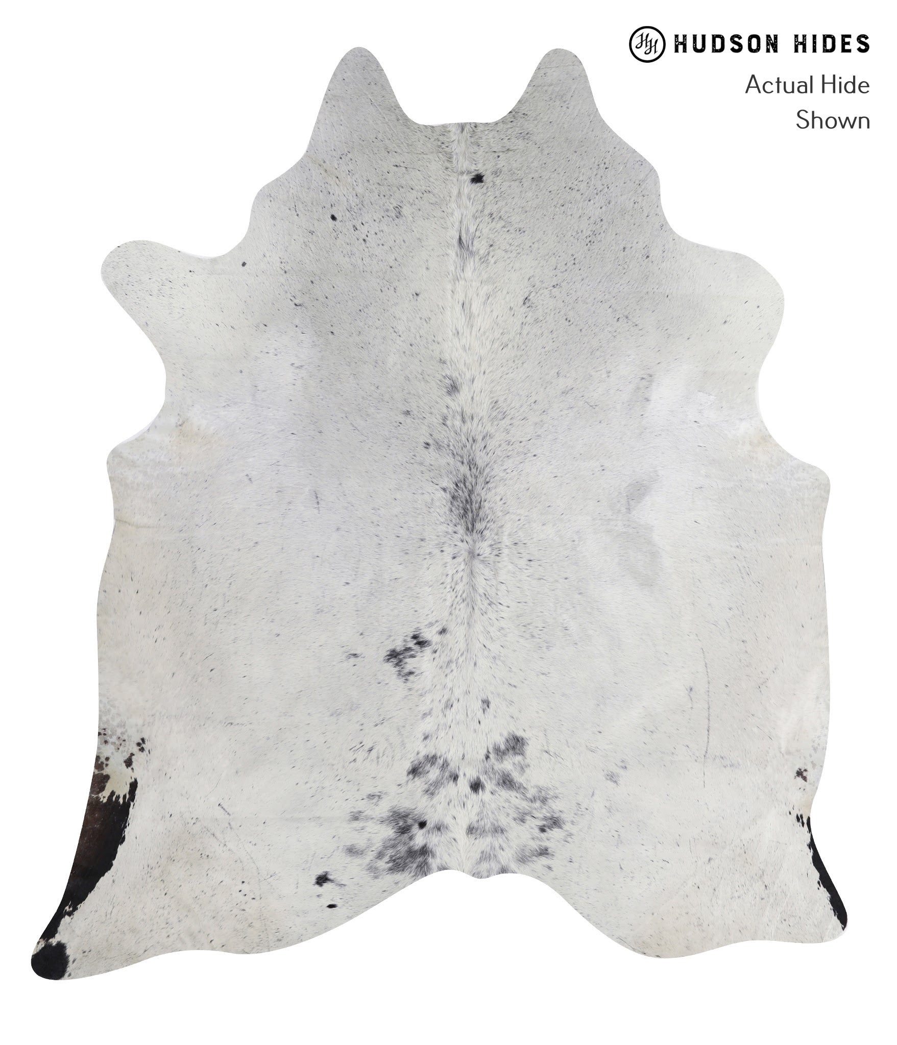 Salt and Pepper Black Cowhide Rug #A6096