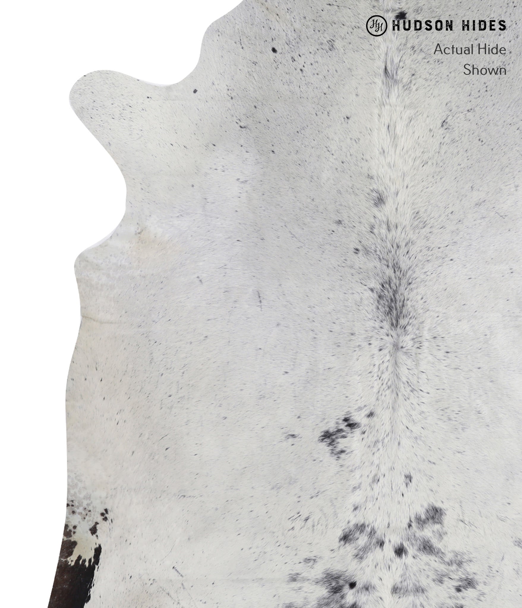 Salt and Pepper Black Cowhide Rug #A6096