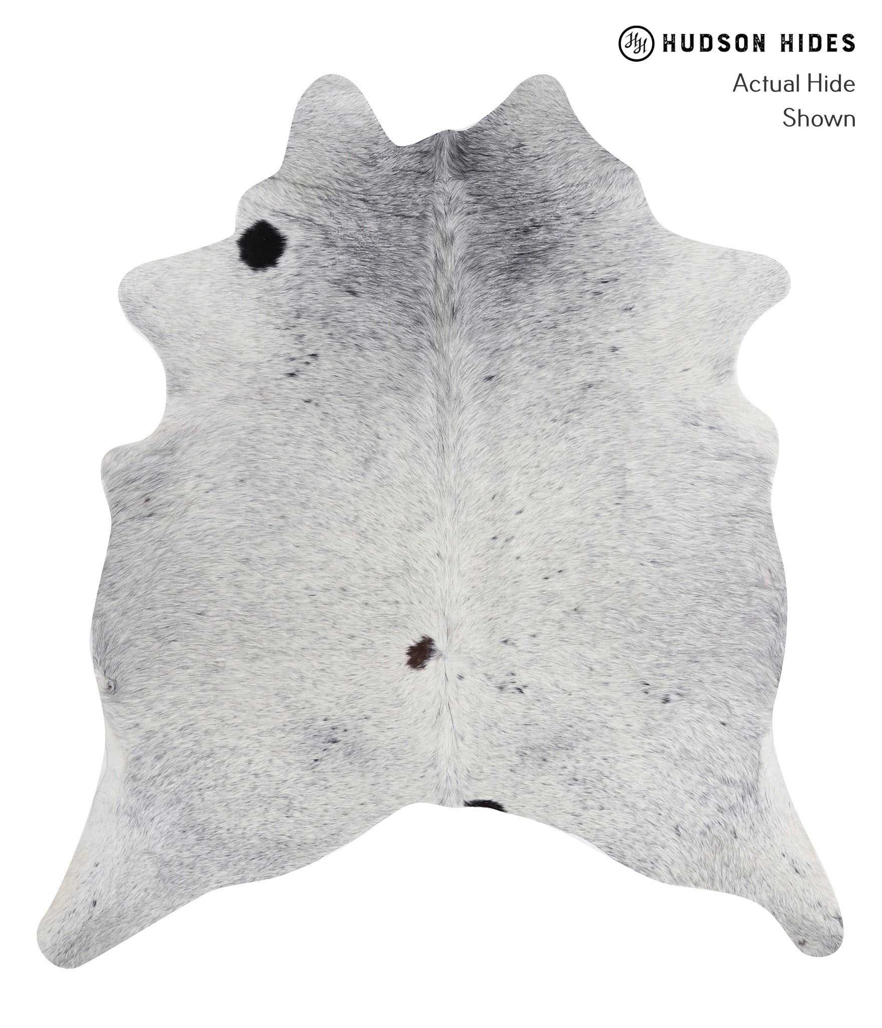 Salt and Pepper Black Cowhide Rug #A6097