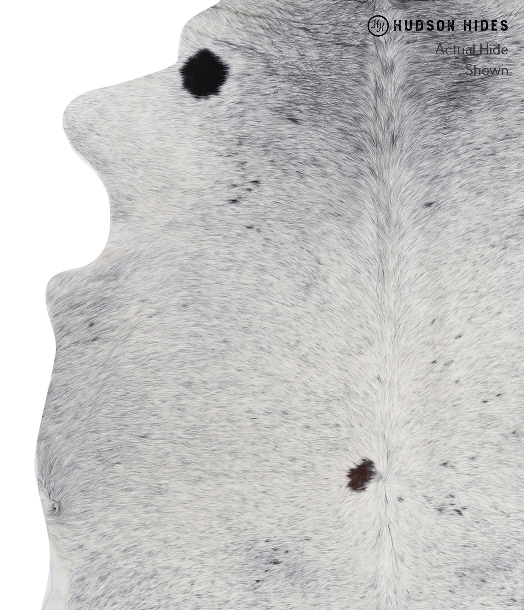 Salt and Pepper Black Cowhide Rug #A6097