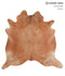 Solid Brown XX-Large Brazilian Cowhide Rug 7'1