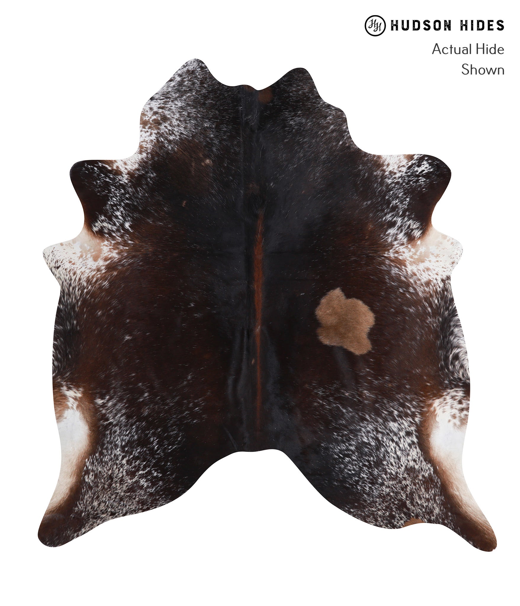 Salt and Pepper Brown Cowhide Rug #A6870