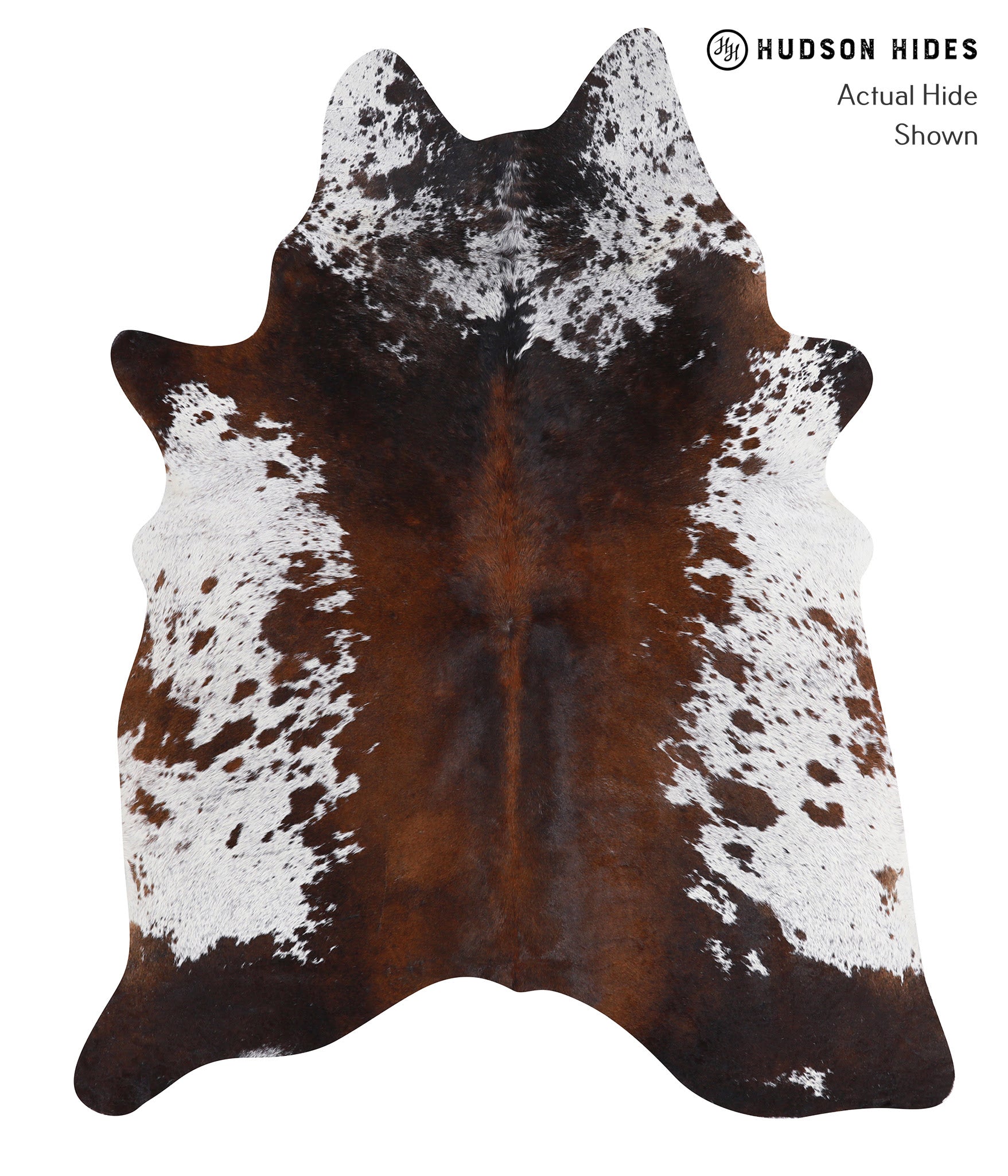 Salt and Pepper Brown Cowhide Rug #A6872