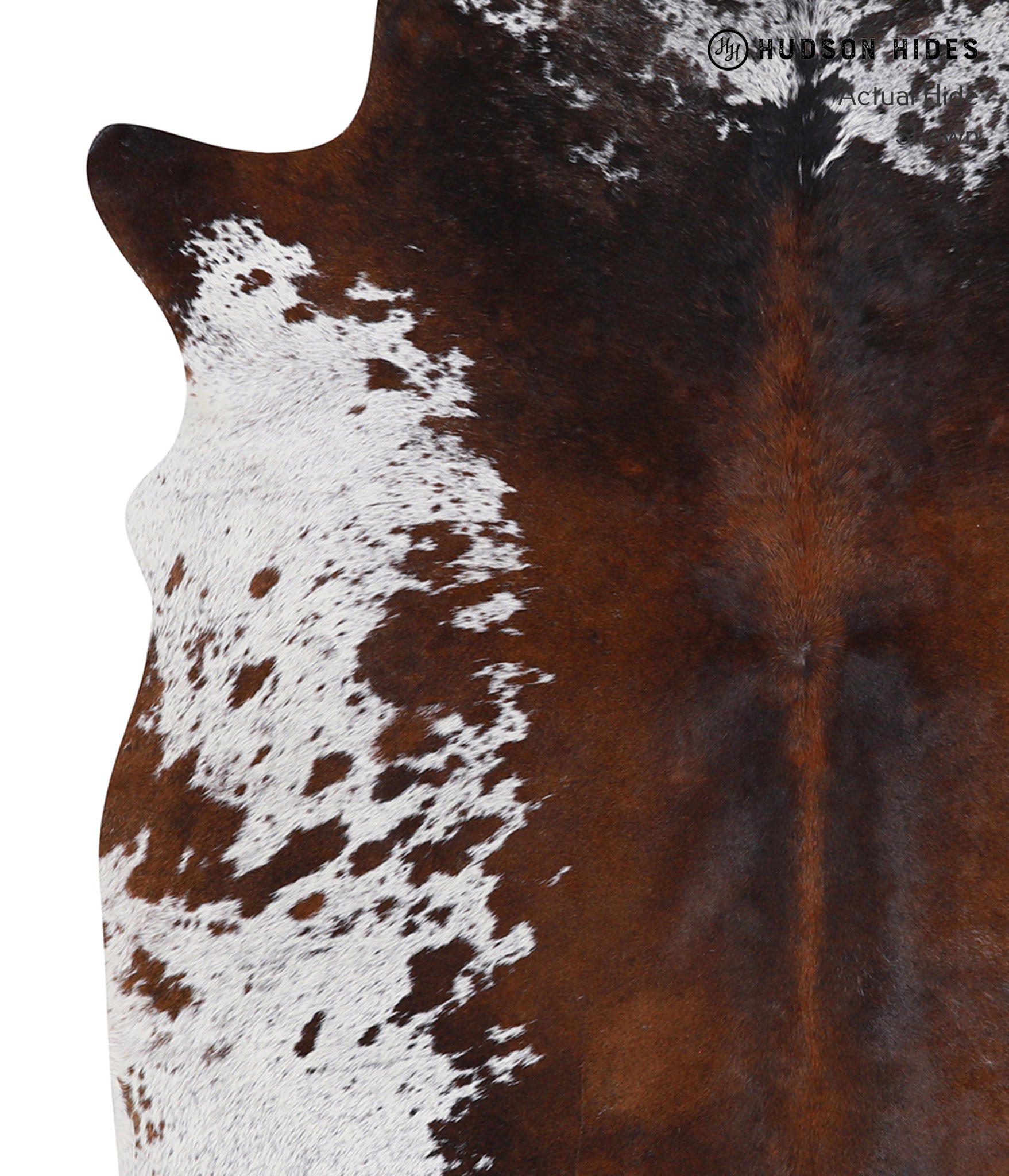 Salt and Pepper Brown Cowhide Rug #A6872