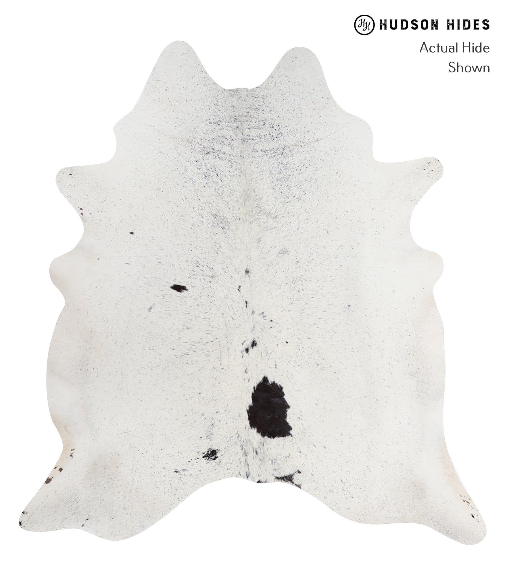 Salt and Pepper Black Cowhide Rug #A7042