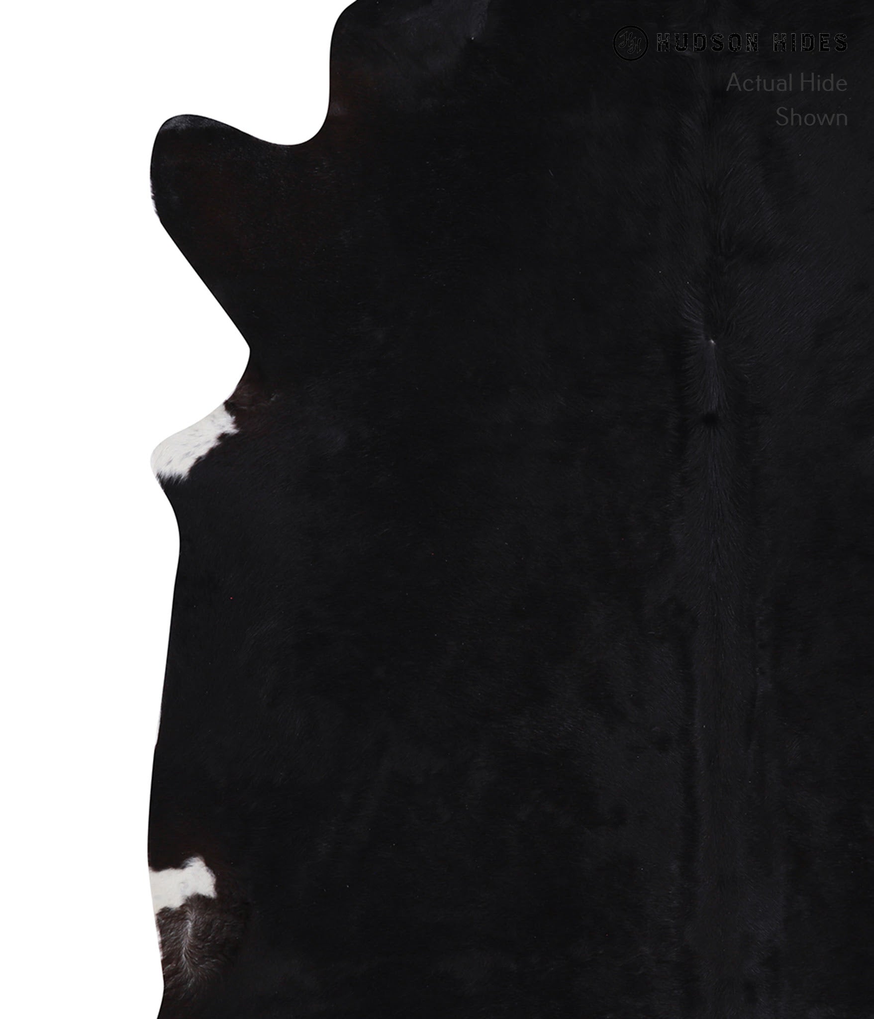 Solid Black Cowhide Rug #A7542