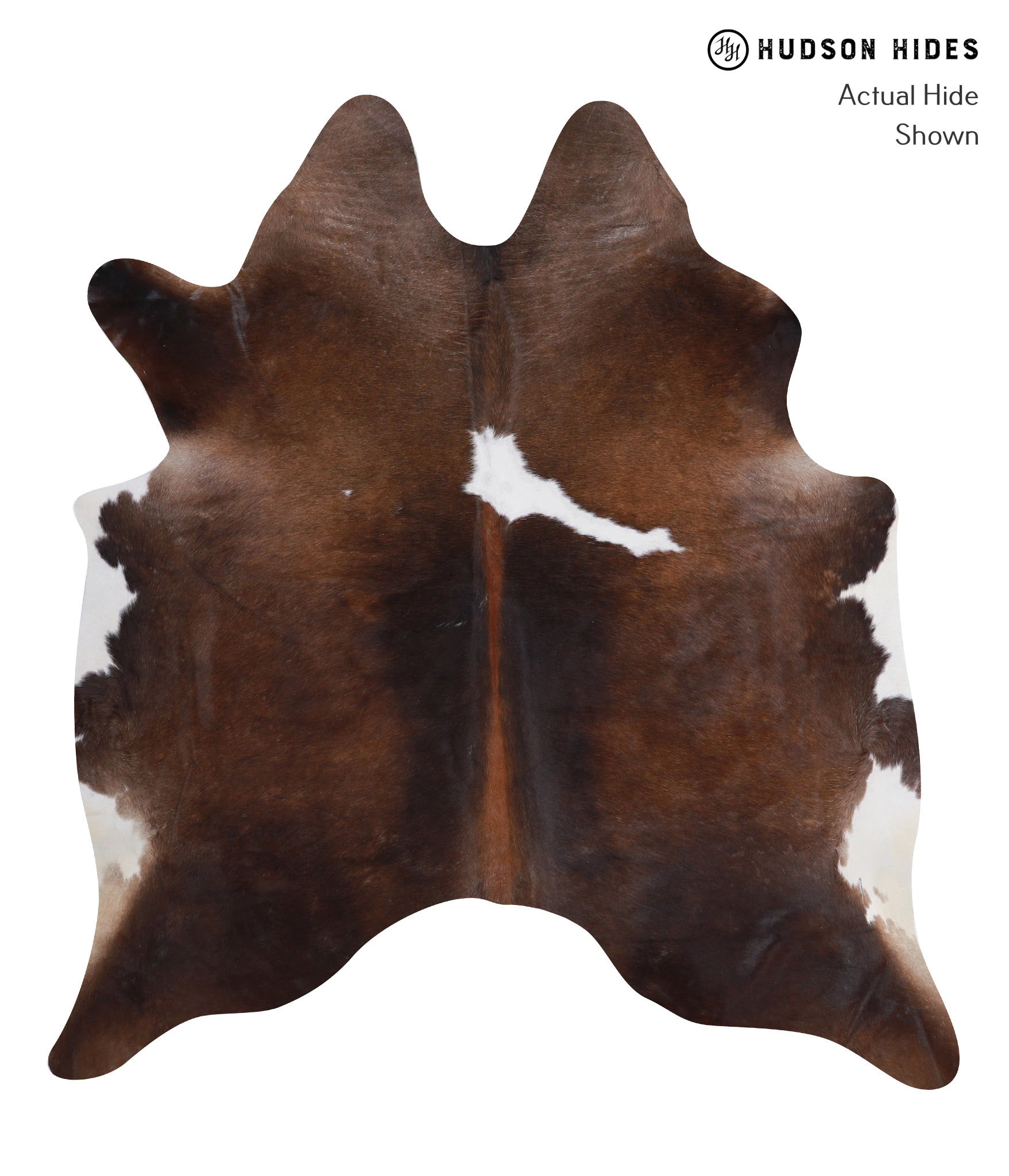 Chocolate and White Cowhide Rug #A7710