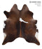 Chocolate and White X-Large Brazilian Cowhide Rug 6'10