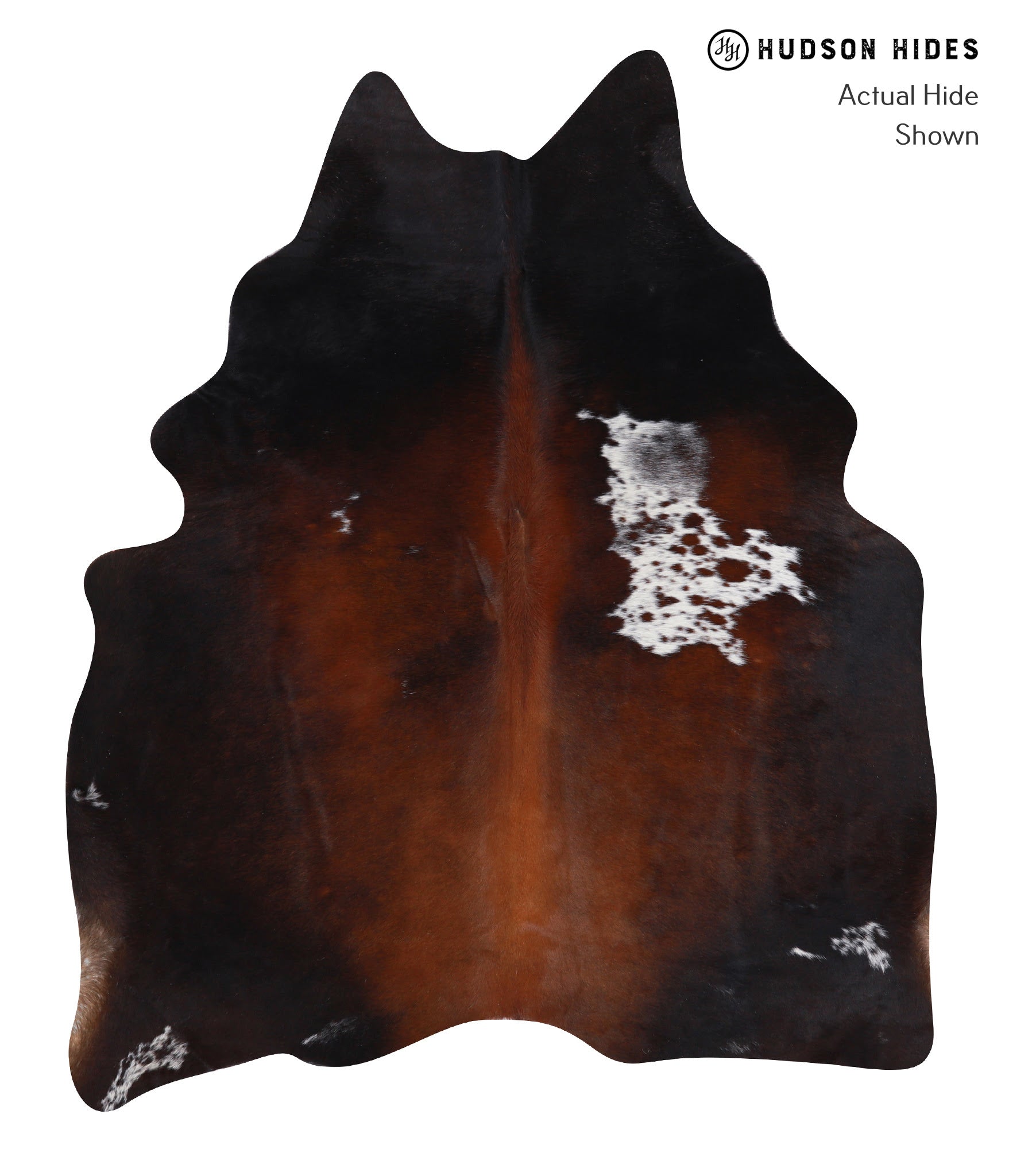 Chocolate and White Cowhide Rug #A7899