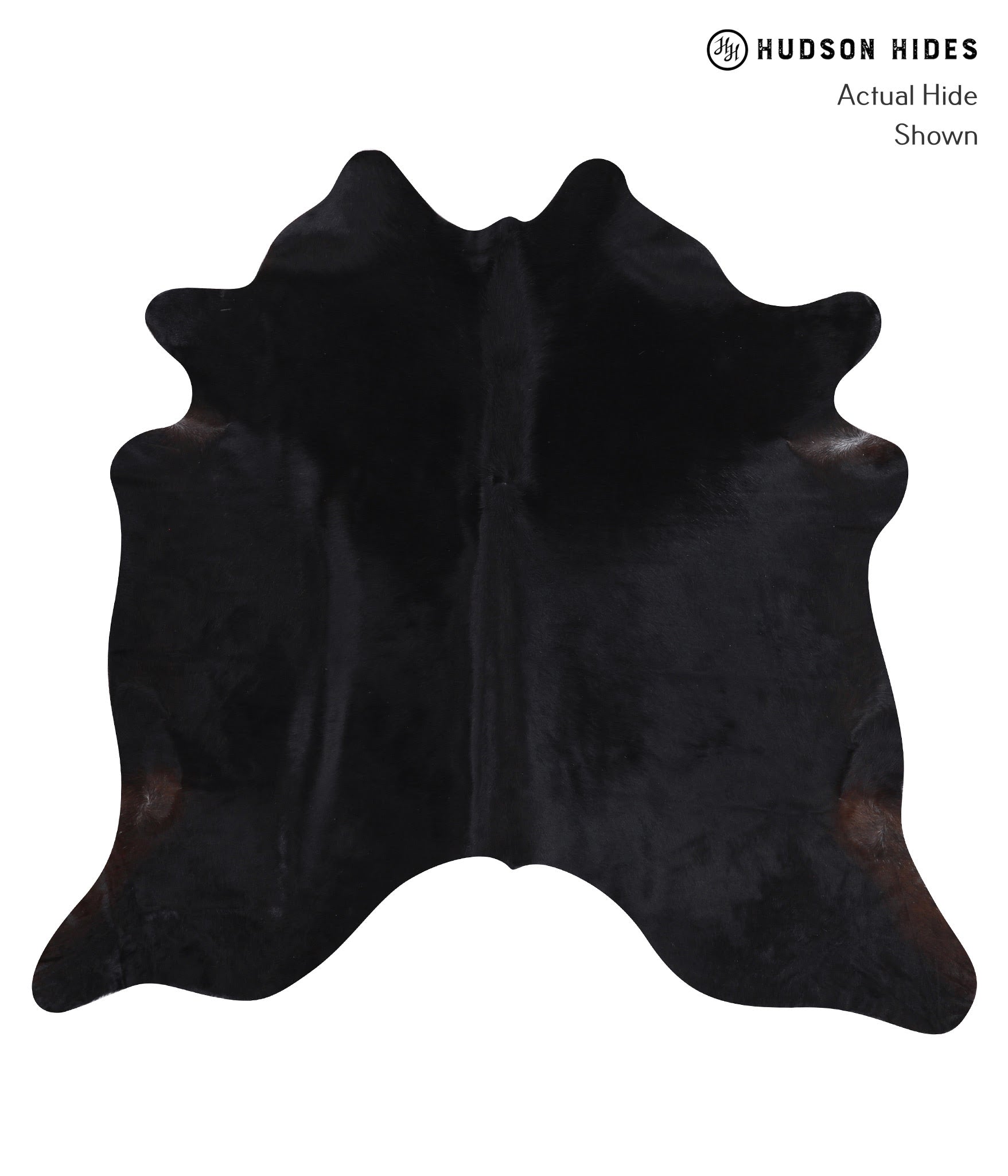 Solid Black Cowhide Rug #A7980