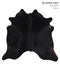 Solid Black X-Large Brazilian Cowhide Rug 6'2