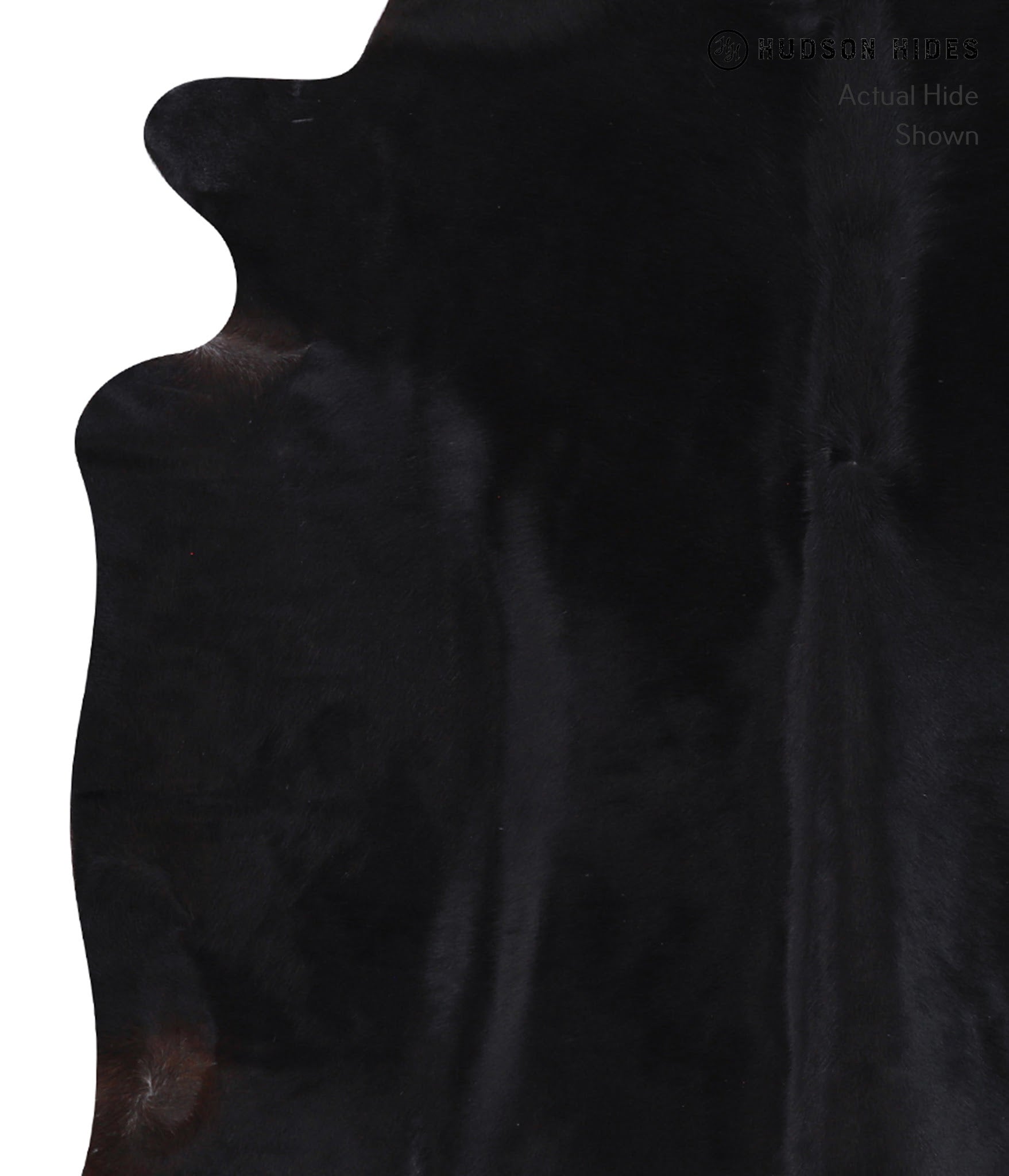 Solid Black Cowhide Rug #A7980