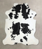 Black and White XX-Large Brazilian Cowhide Rug 7'11