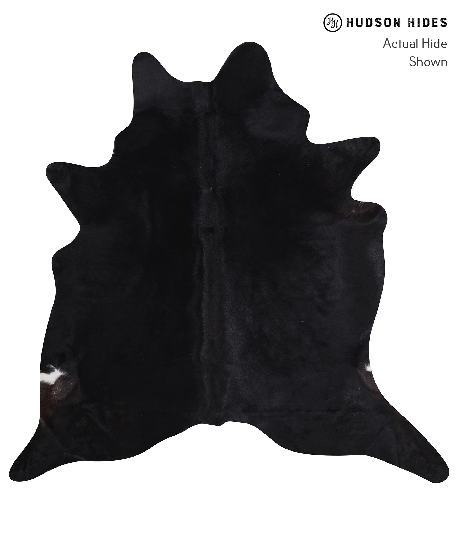 Solid Black Cowhide Rug #A8007