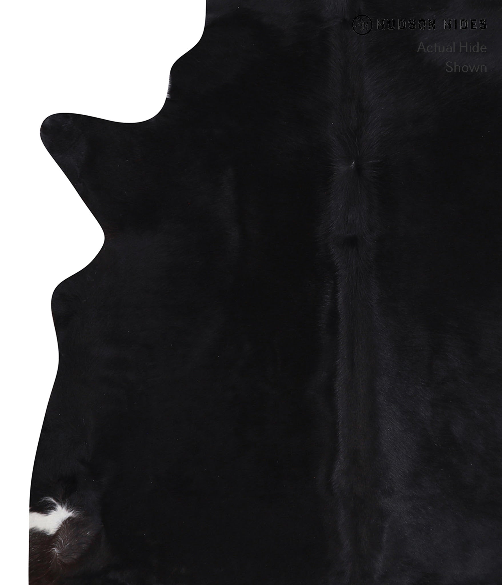 Solid Black Cowhide Rug #A8007