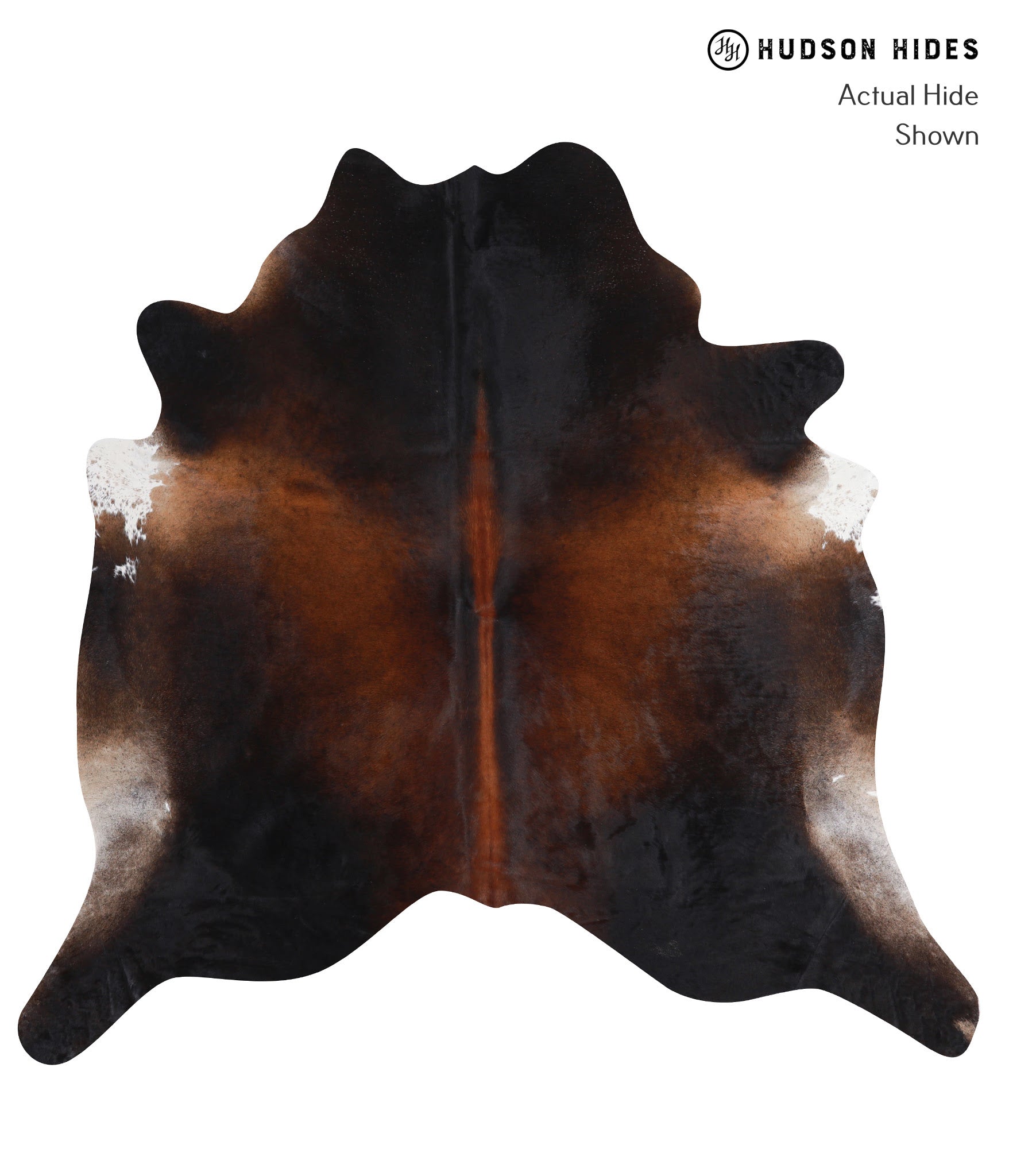 Brown with Red Cowhide Rug #A8286